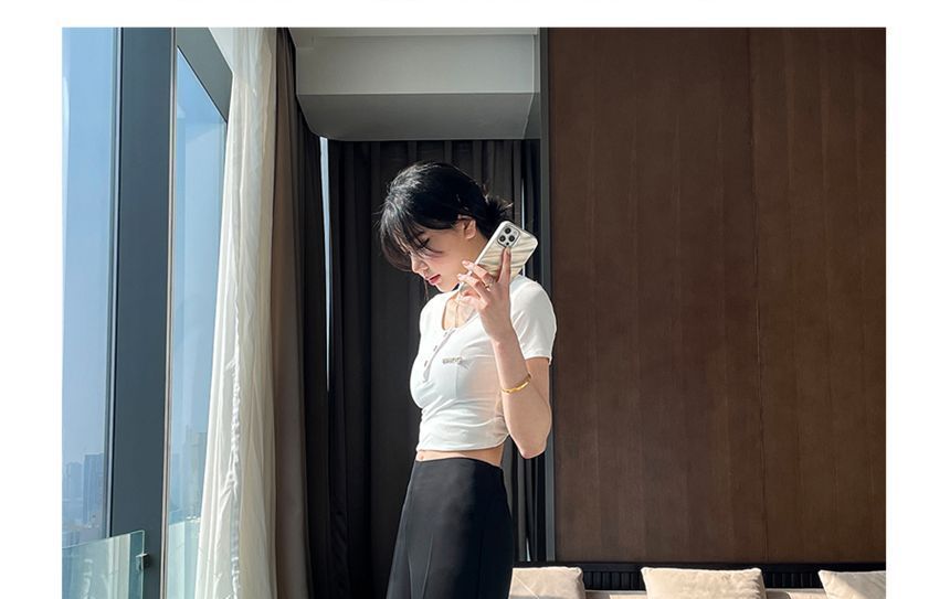 Designs) Rise Pants (Various Flared Plain High