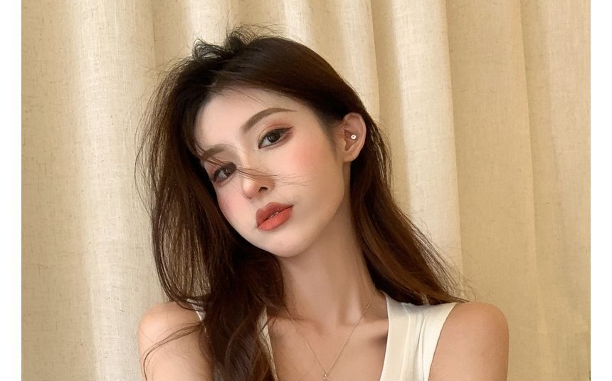 Plain Tank Neck Top Scoop