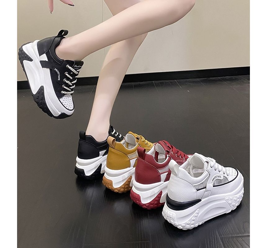 Sneakers Hidden Panel Wedge Platform Mesh