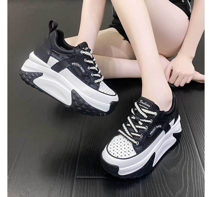 Sneakers Hidden Panel Wedge Platform Mesh