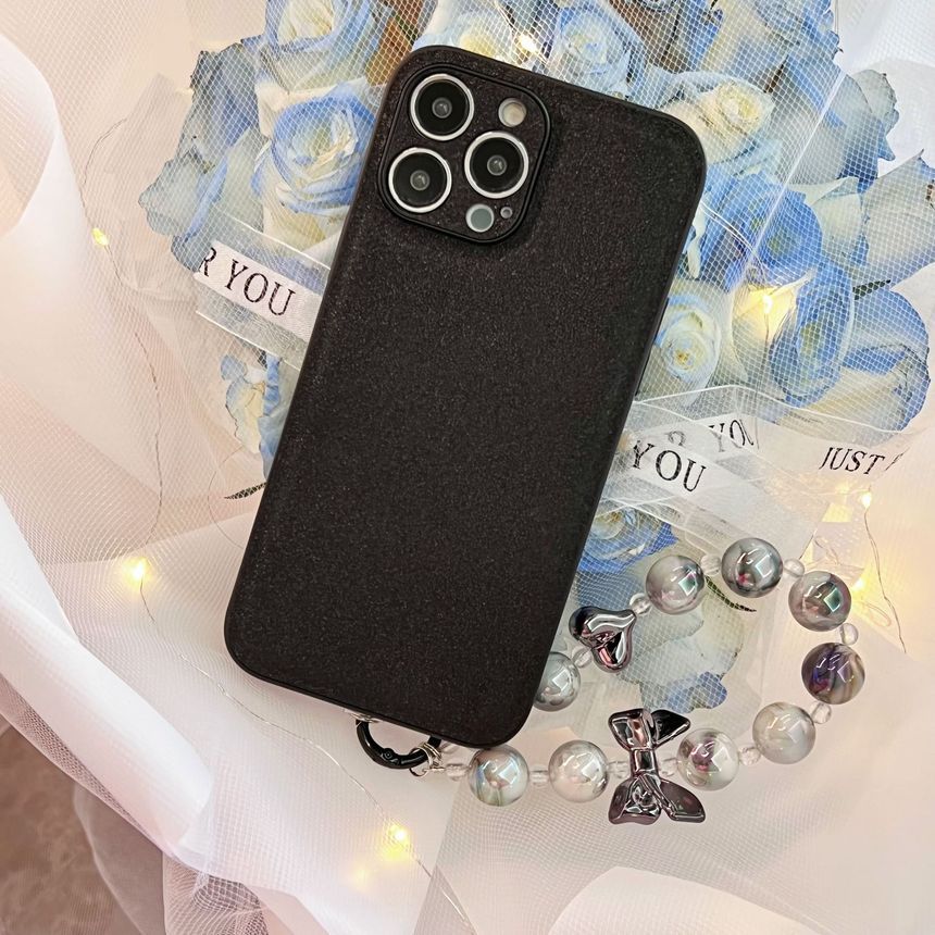 Case Pearl Phone Bow Chain Faux