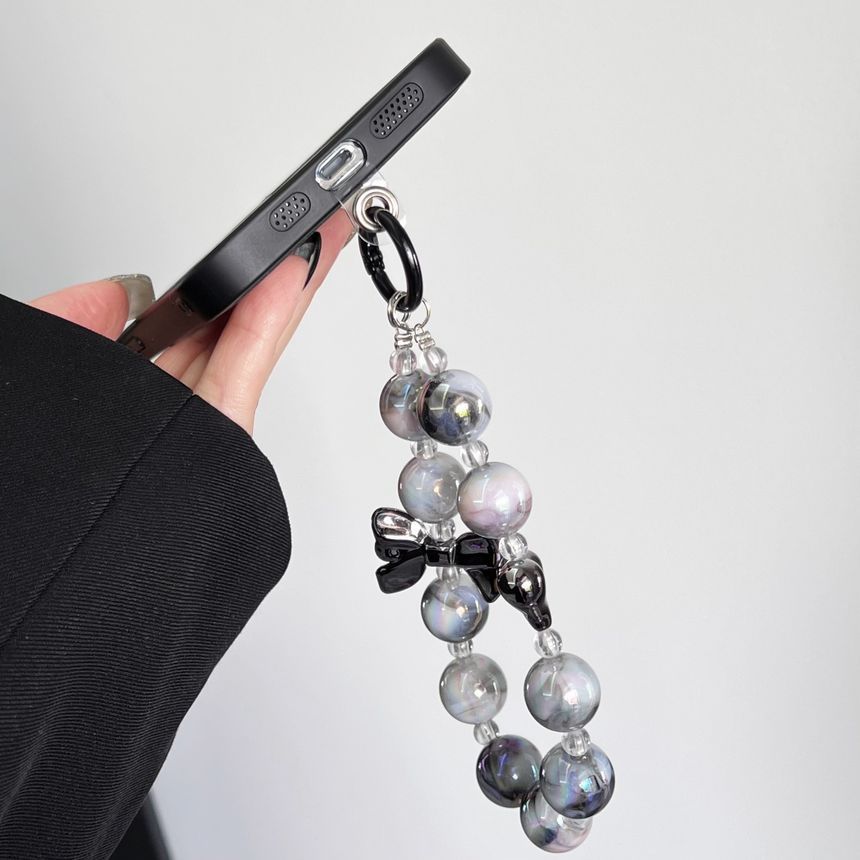 Case Pearl Phone Bow Chain Faux