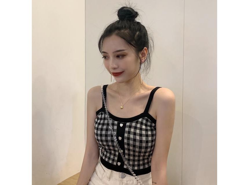Top Plaid Cami
