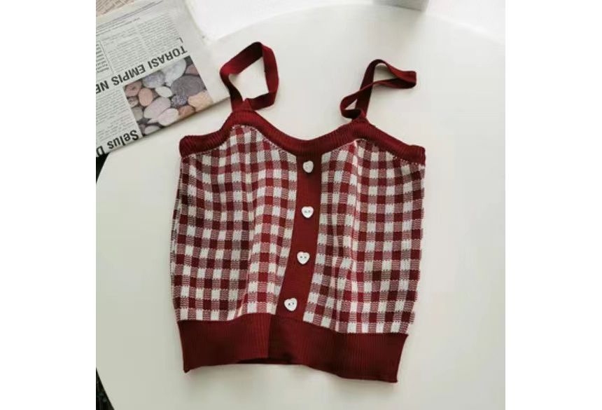 Top Plaid Cami