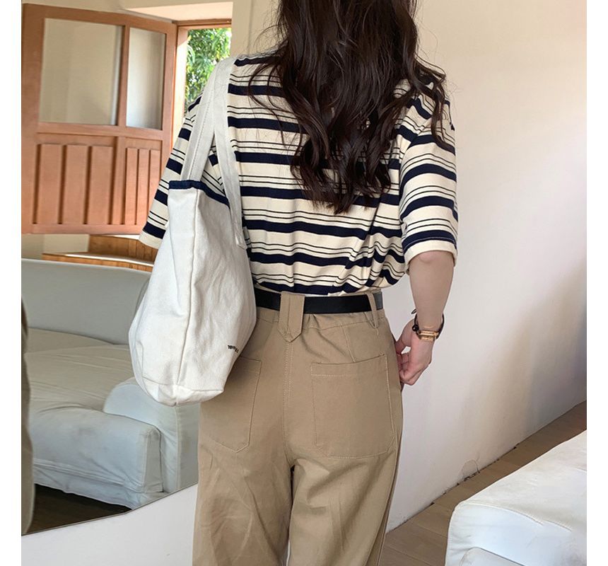 Striped Crew T-Shirt Short-Sleeve Neck