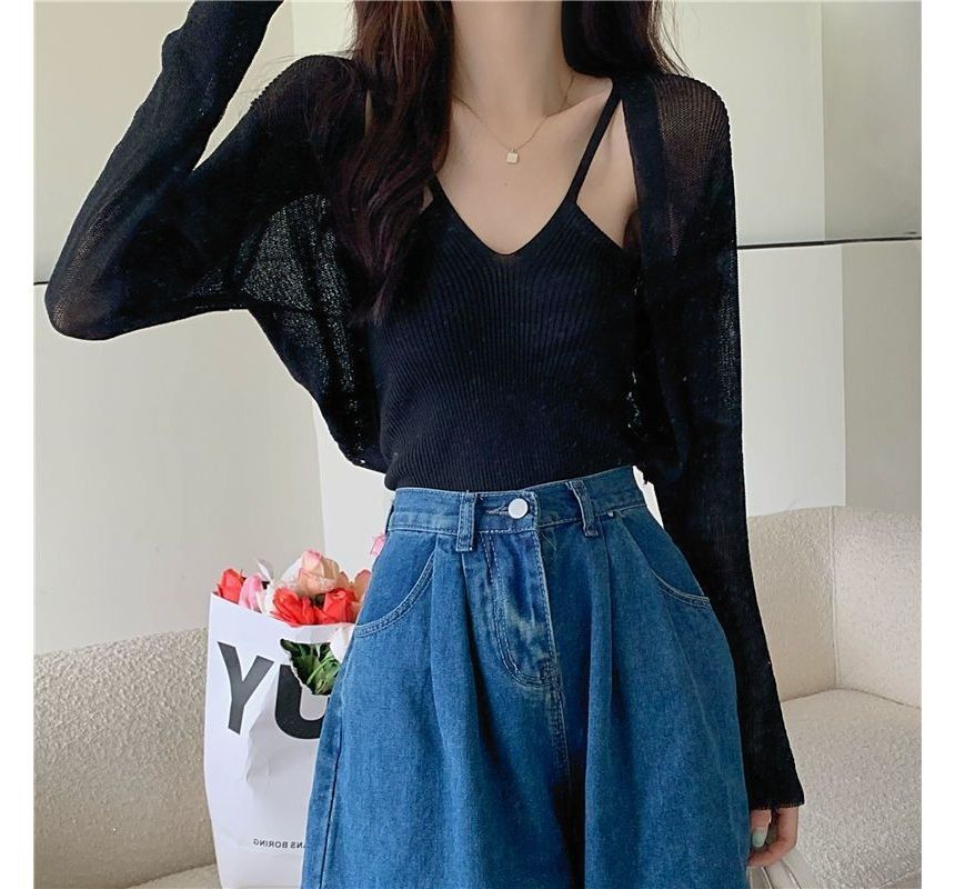 Plain Cardigan Bolero