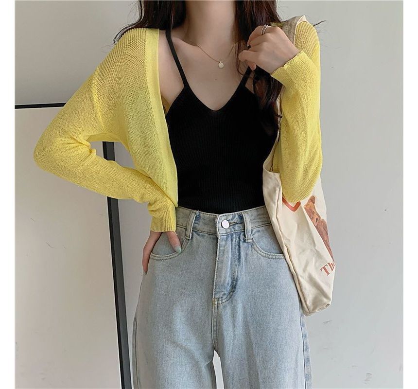 Plain Cardigan Bolero