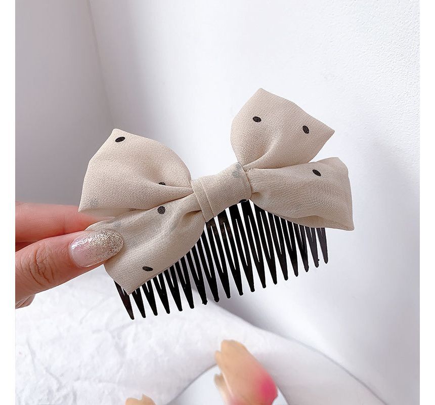 Bow Fabric Hair Comb