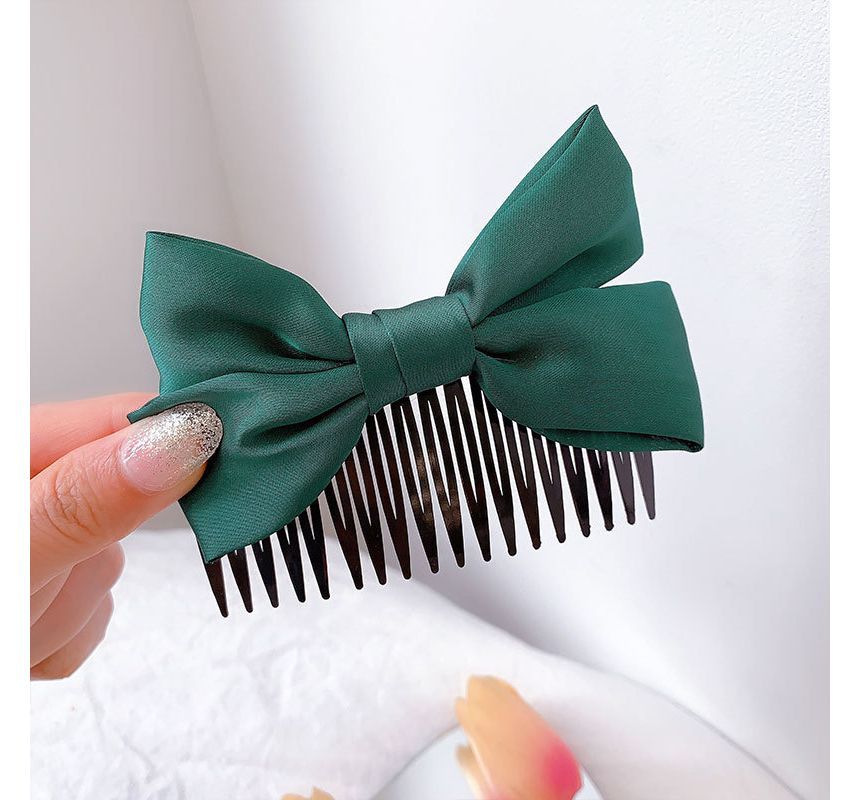 Bow Fabric Hair Comb