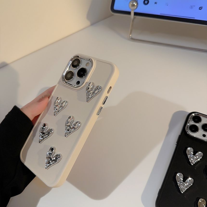 Phone Heart Metallic Case