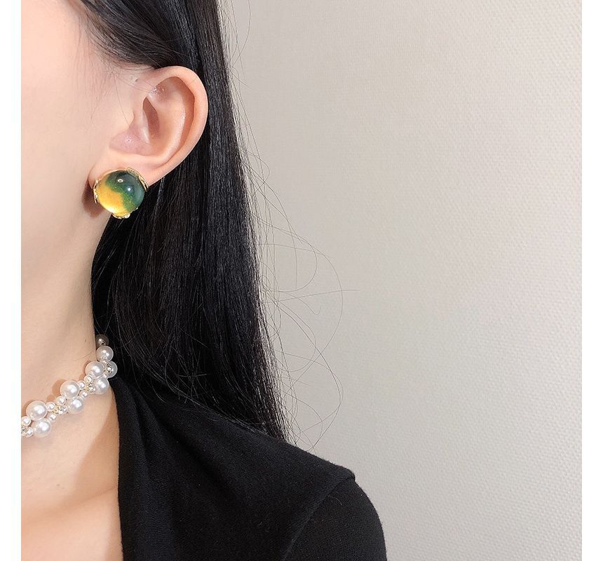 Alloy Gemstone Choker Faux Pearl