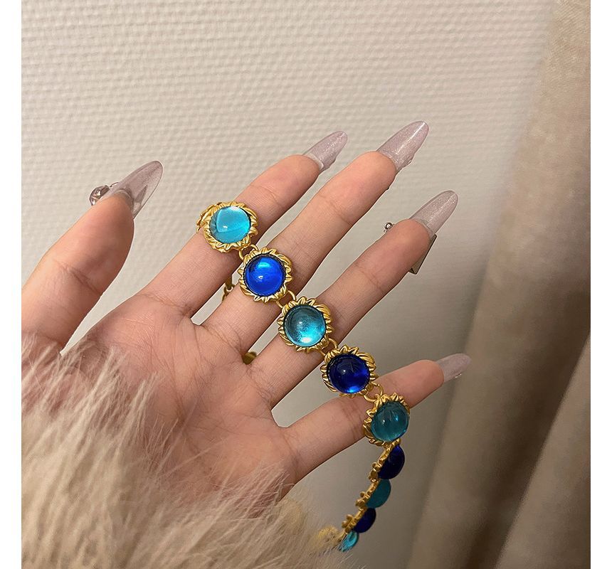 Faux Alloy Gemstone Choker