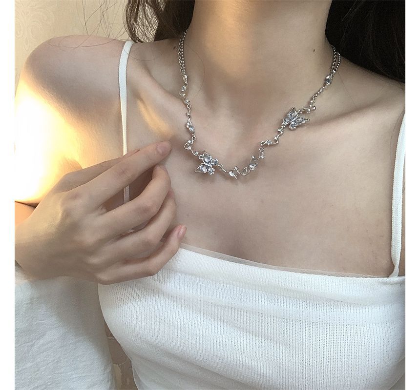 Butterfly Alloy Choker
