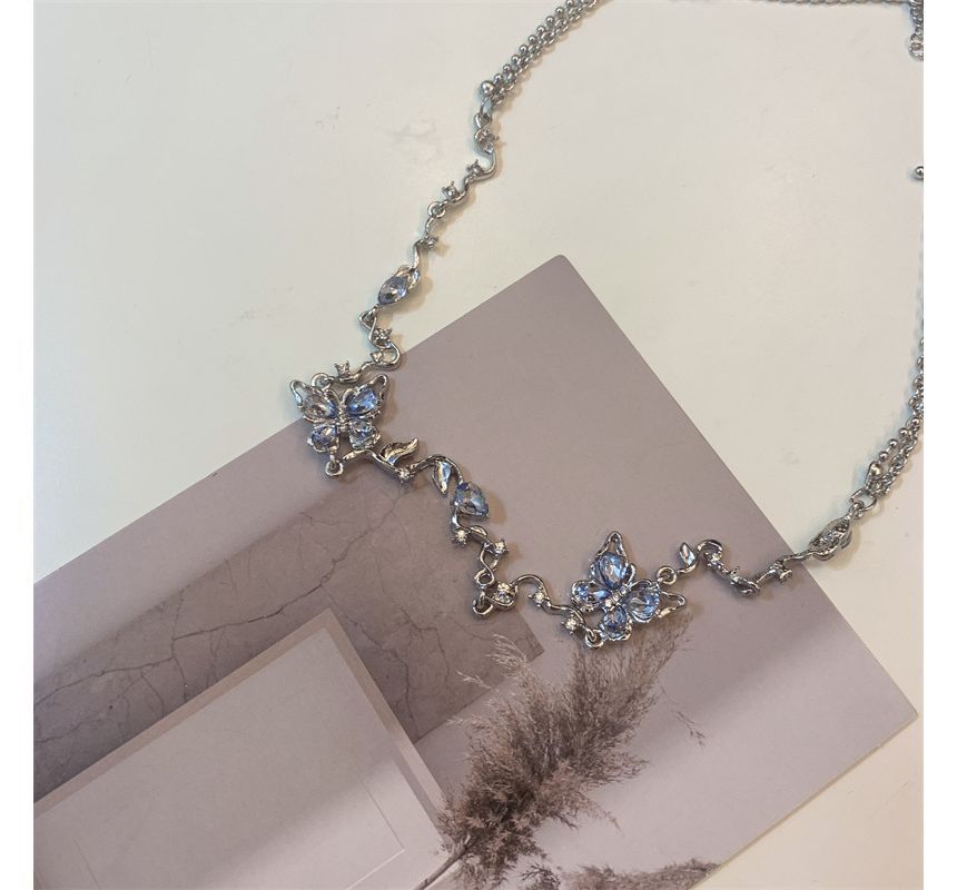 Butterfly Alloy Choker