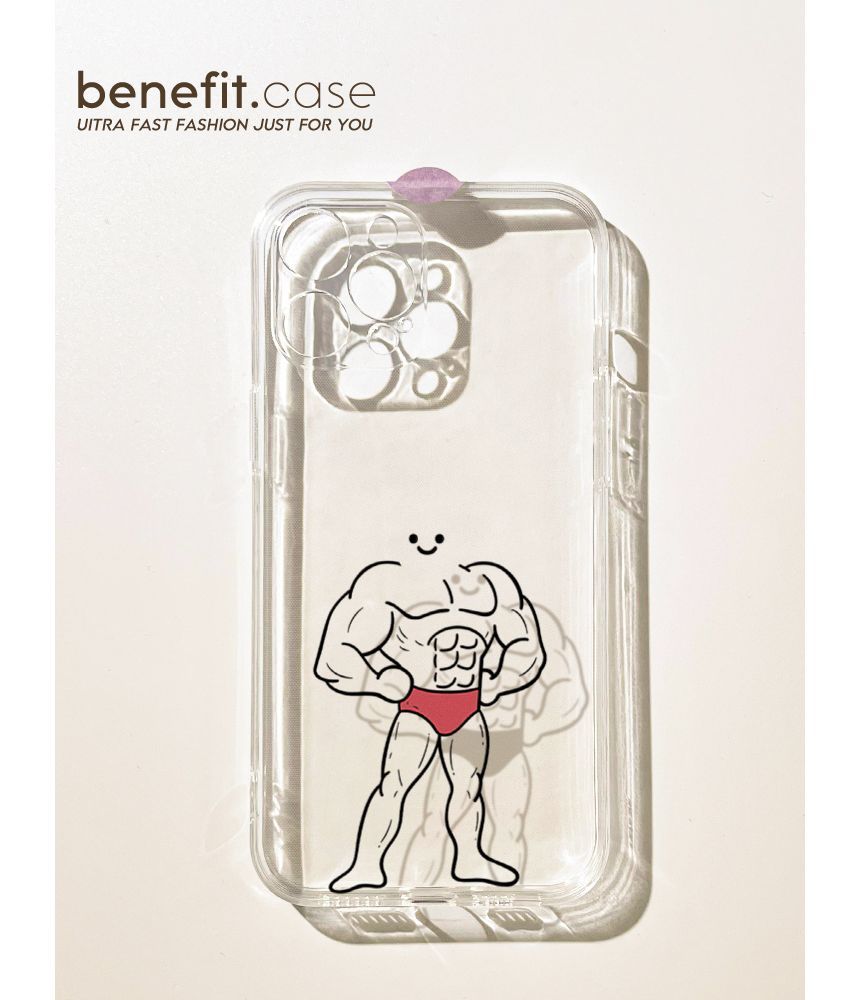 Transparent Muscle Phone Man Case