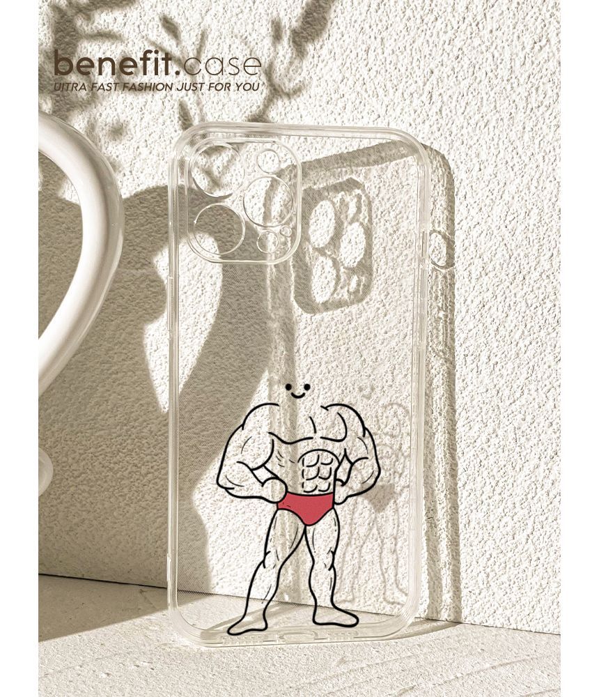 Transparent Muscle Phone Man Case