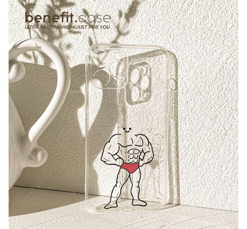 Transparent Muscle Phone Man Case
