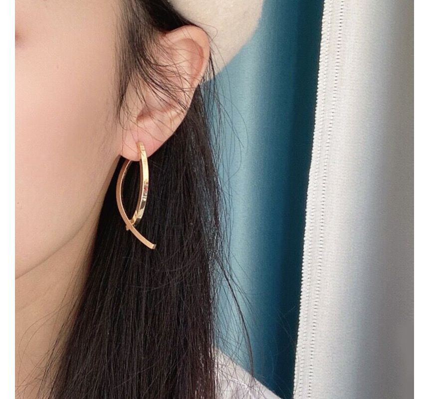 Curve Fringed Alloy Earring