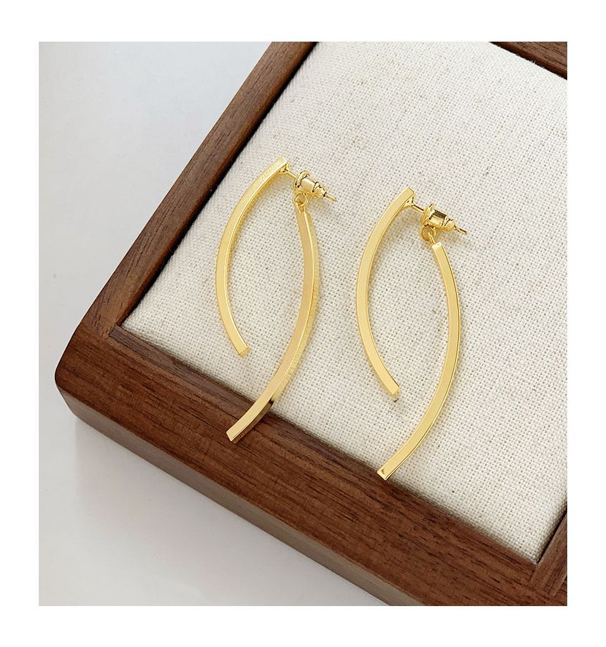 Curve Fringed Alloy Earring