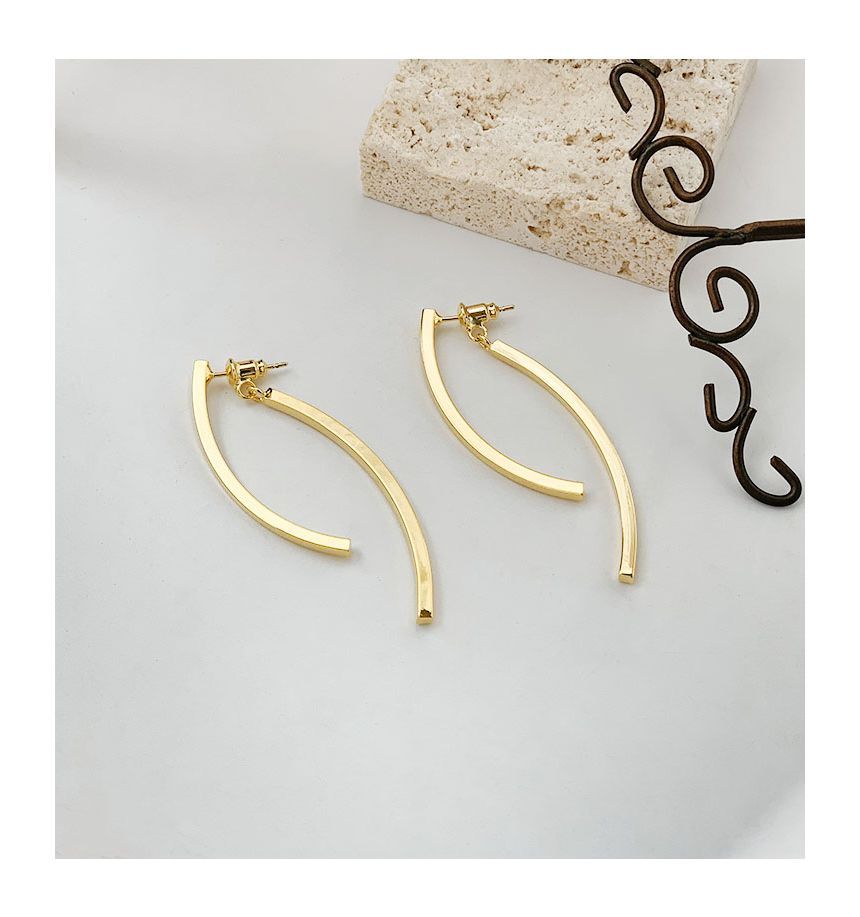 Curve Fringed Alloy Earring