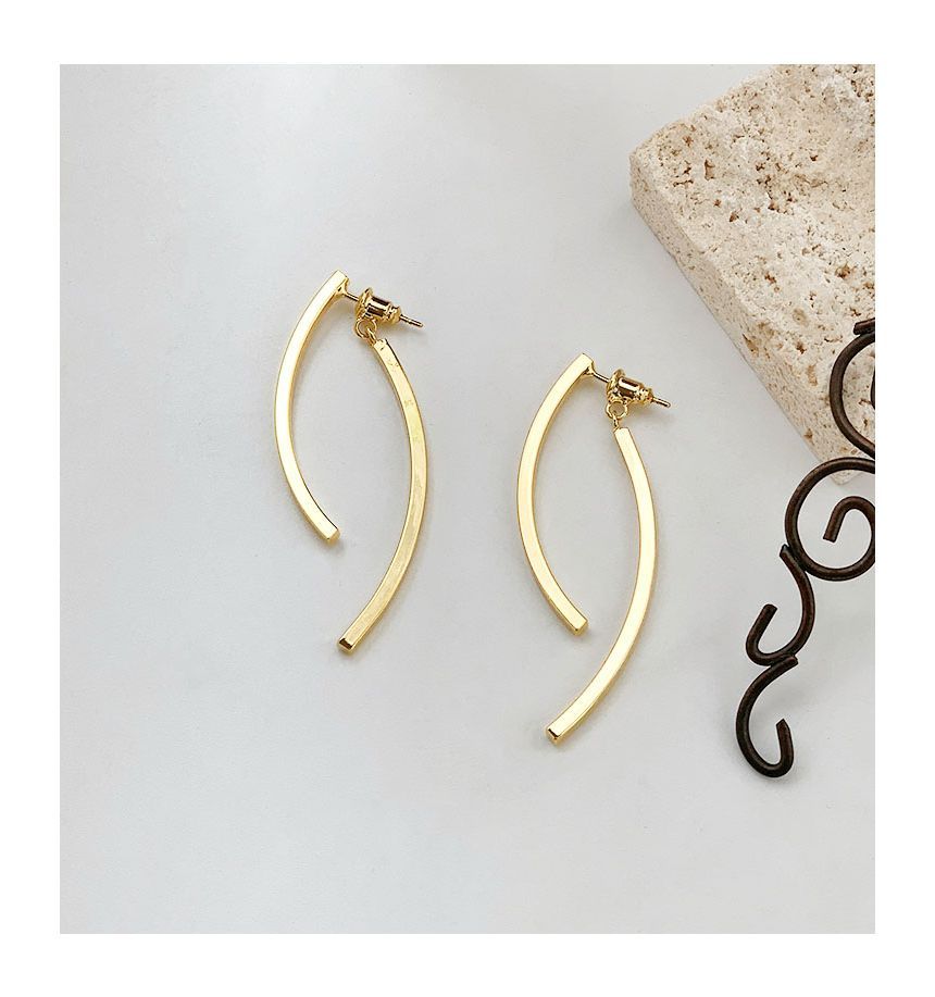 Curve Fringed Alloy Earring