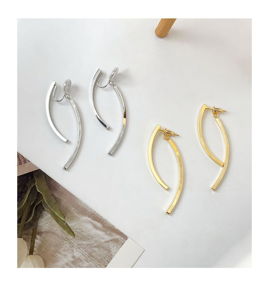 Curve Fringed Alloy Earring