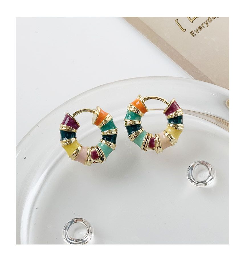 / designs) Glaze (various Alloy Open Earring Hoop