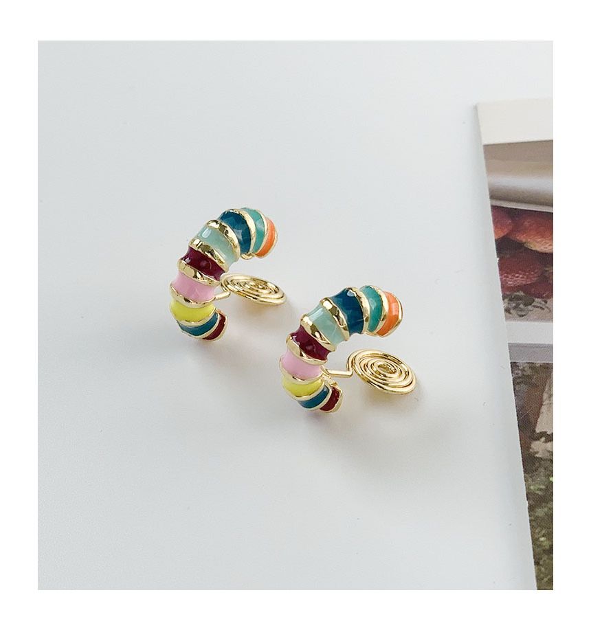 / designs) Glaze (various Alloy Open Earring Hoop