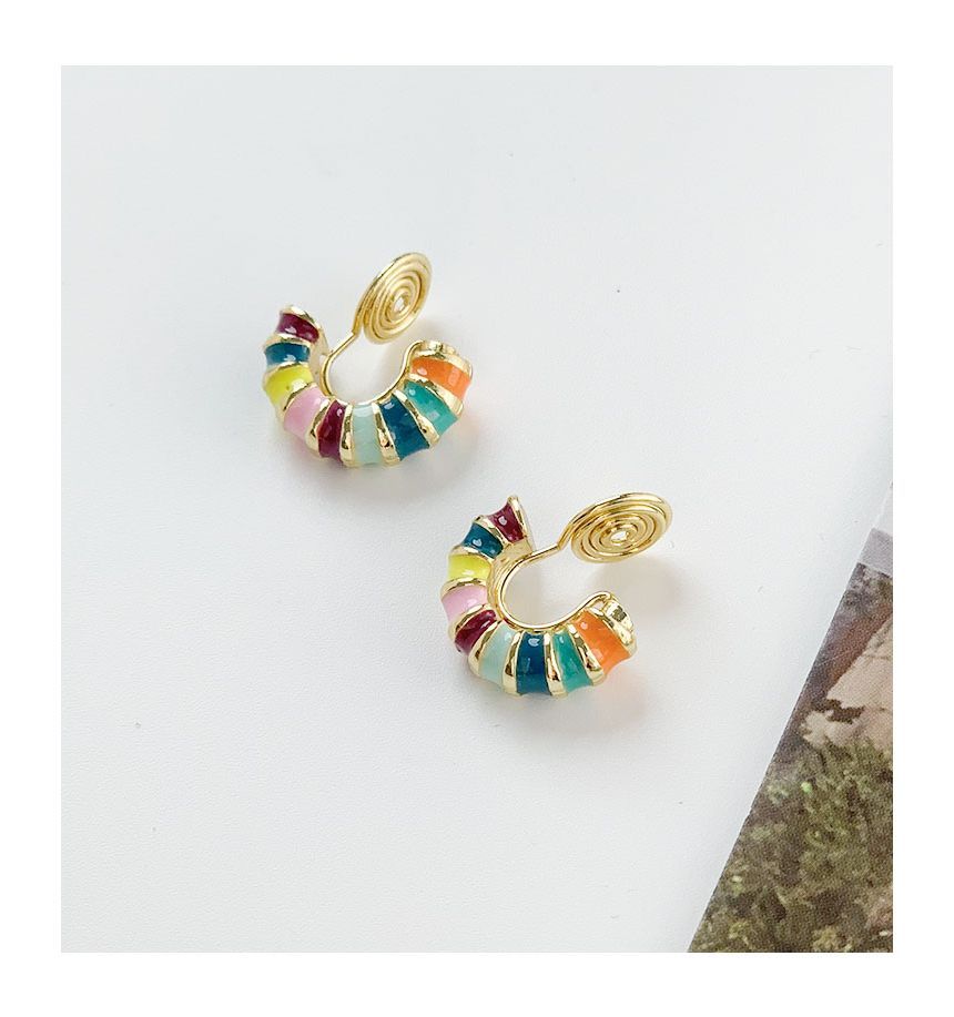 / designs) Glaze (various Alloy Open Earring Hoop