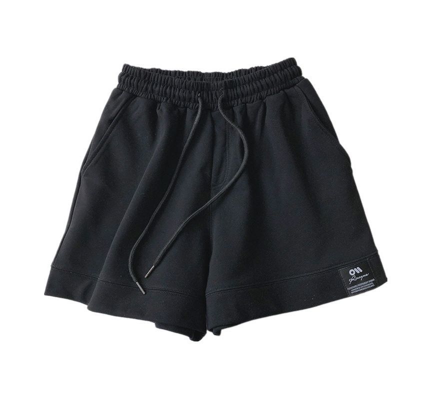 Waist Applique Plain Shorts High Label