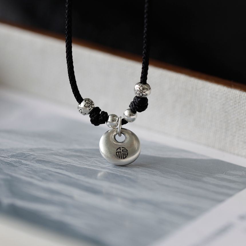 Pendant Necklace Simple Silver Sterling