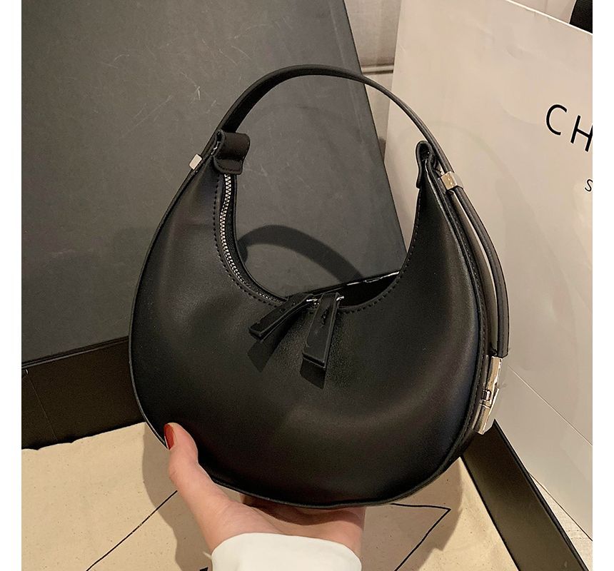 Bag Faux Zip Leather Shoulder