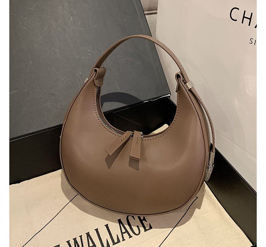 Bag Faux Zip Leather Shoulder