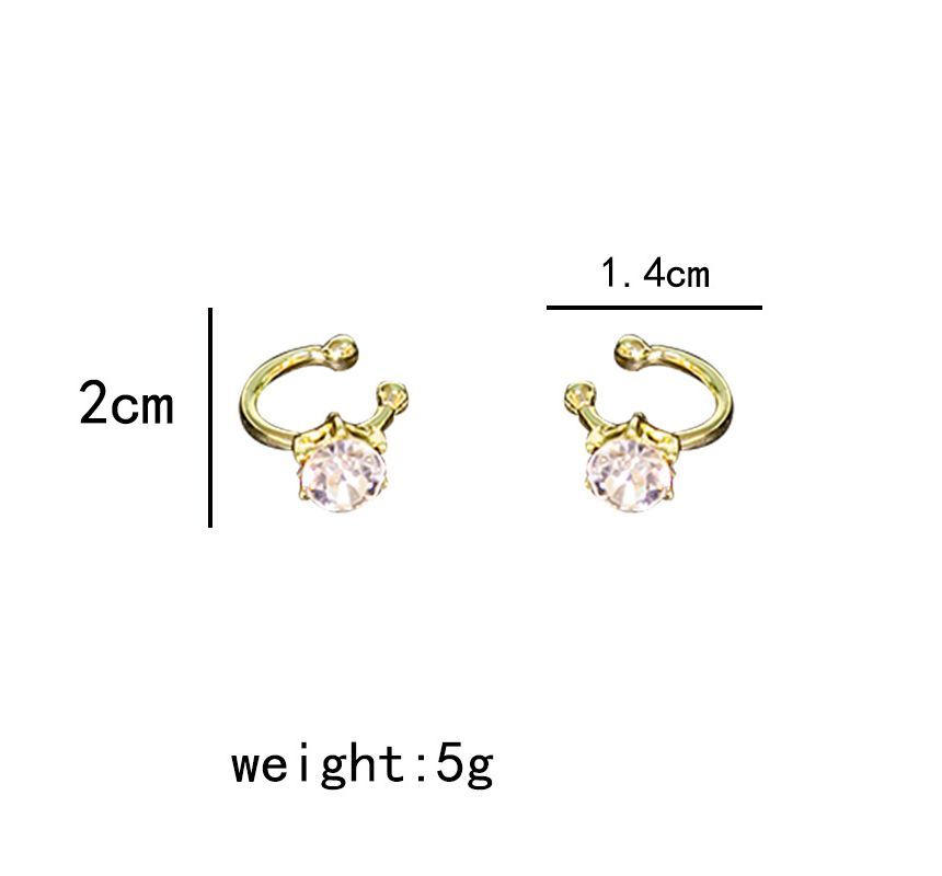 Rhinestone Geometric Alloy Earring