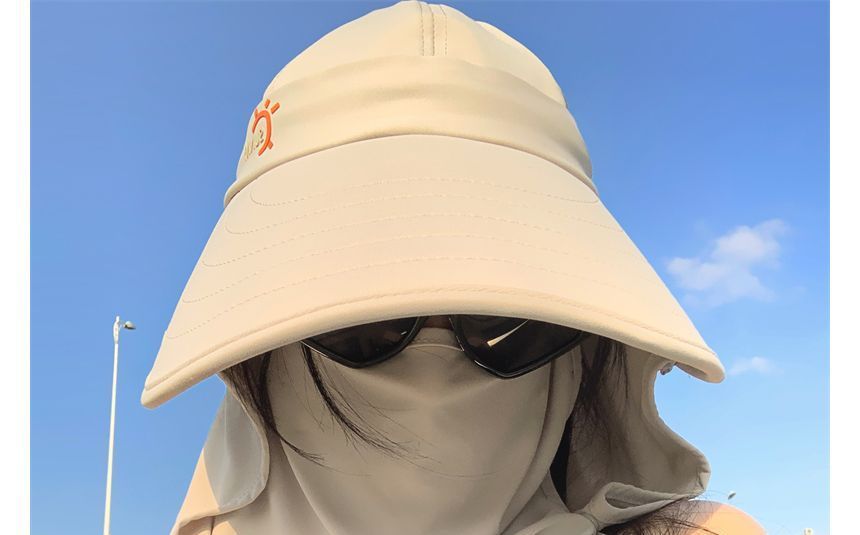 Hat Protection with Cover Sun Face Lettering