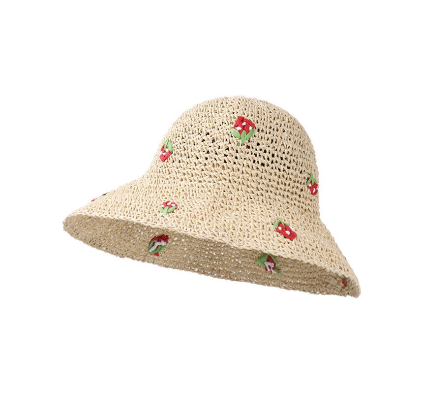 Strawberry Straw Sun Hat