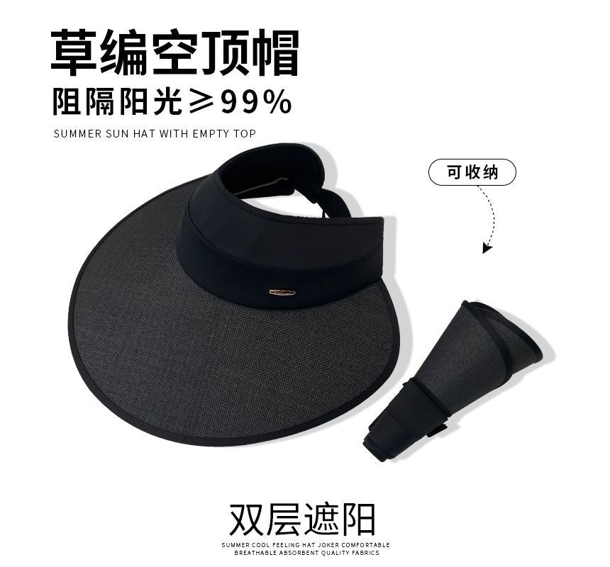 Piped Open Top Sun Hat