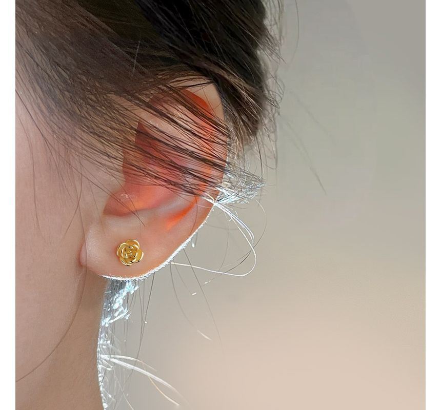 Earring Sterling Floral Silver