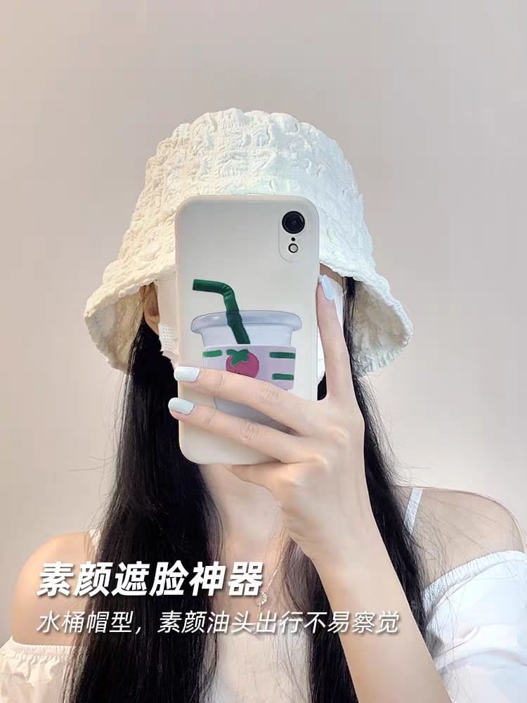 Puffed Plain Hat Bucket