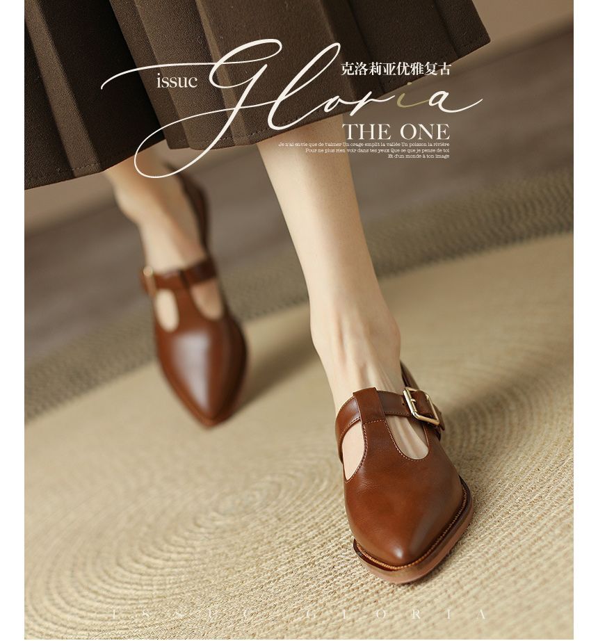 Loafers Chunky Pointed Heel