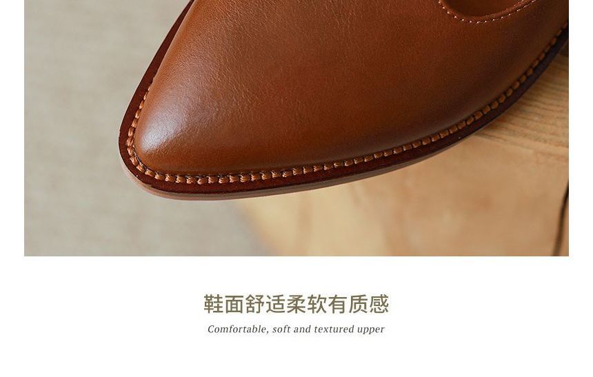 Loafers Chunky Pointed Heel