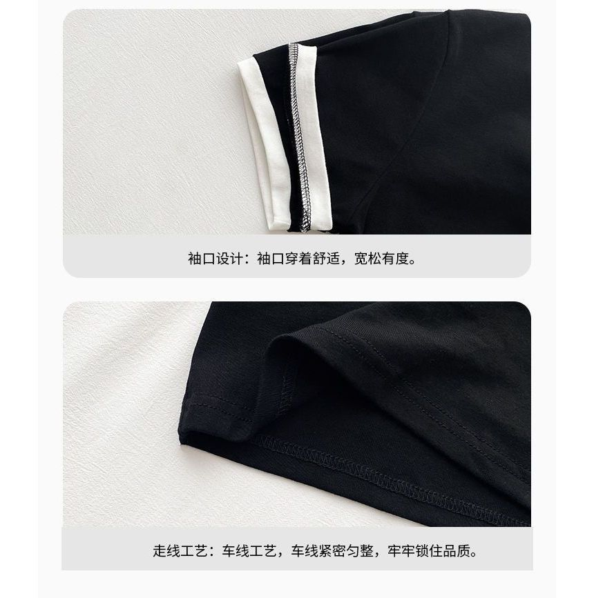 Ringer T-Shirt Round Neck Short-Sleeve