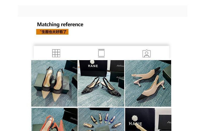 Heel Kitten Pointed Sandals Slingback