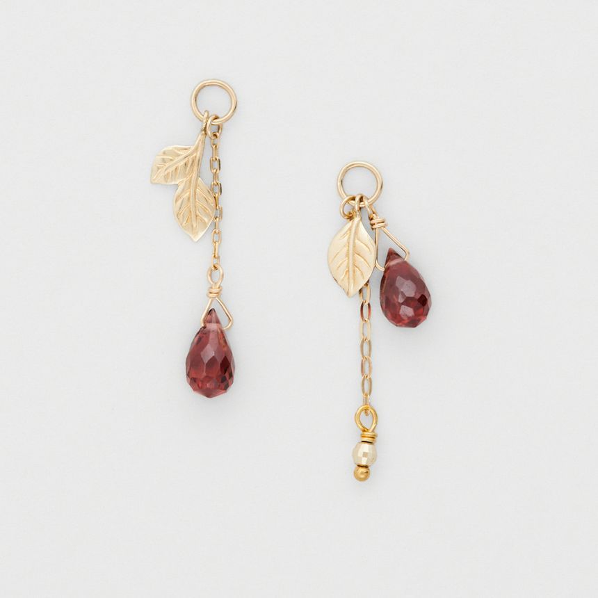 designs) Earring (various Asymmetrical Leaf Drop Alloy Agate