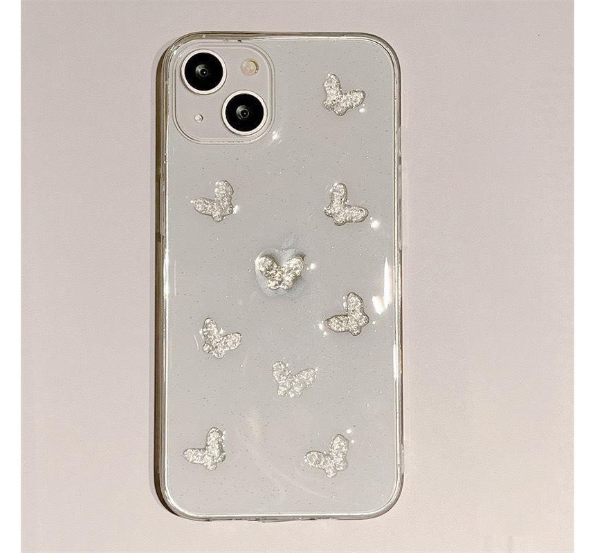 Butterfly / Heart Transparent Phone Case