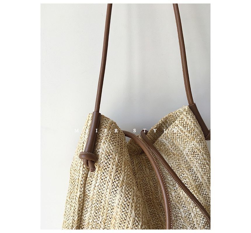 Bag Straw Tote Applique