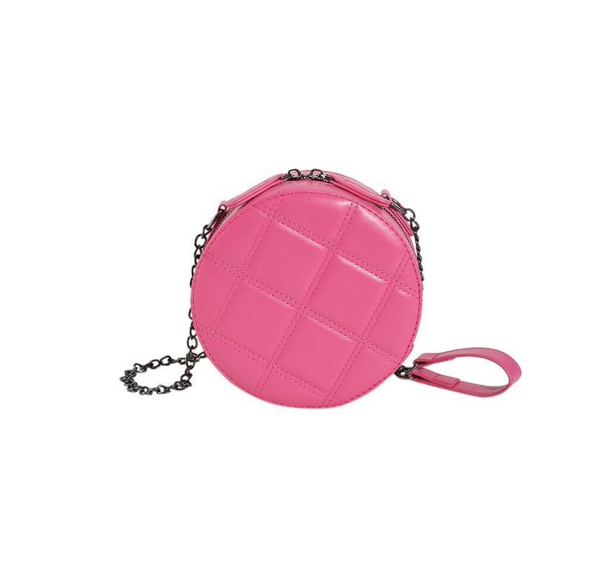 Quilted Round Crossbody Bag