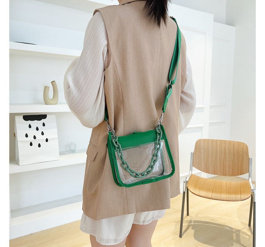 Transparent Chain Crossbody Bag