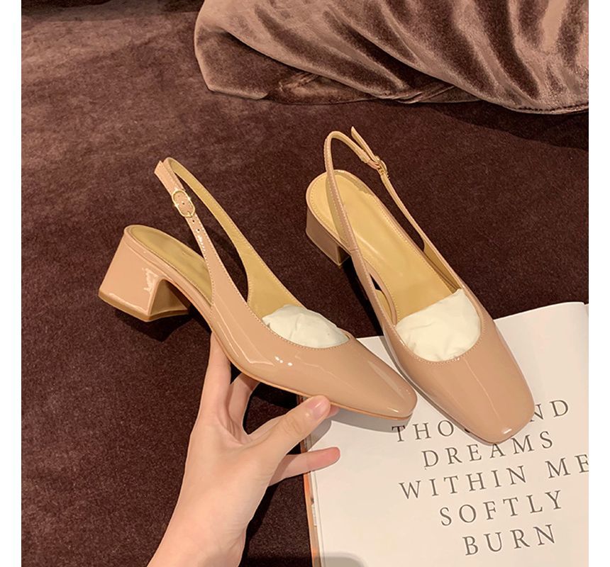 Block Sandals Heel Slingback