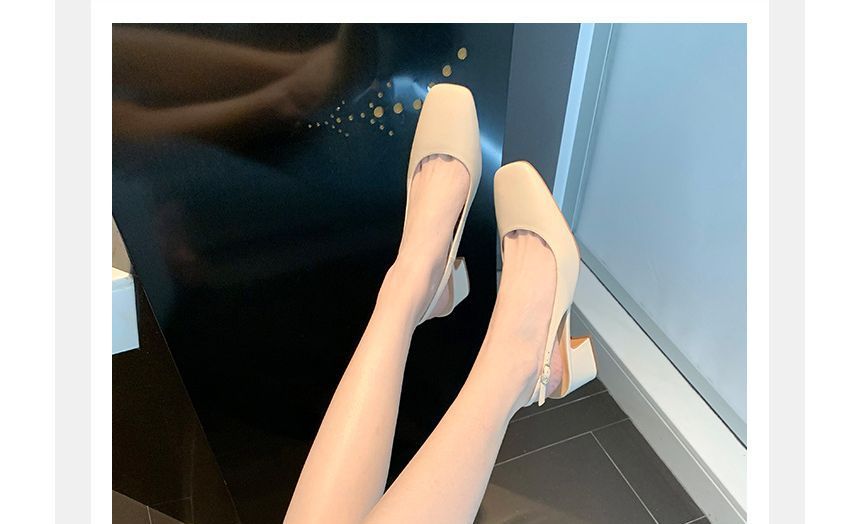 Block Sandals Heel Slingback